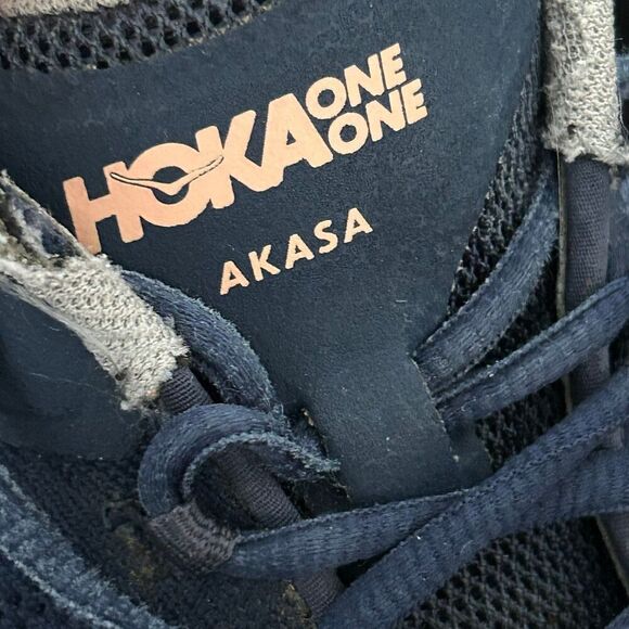 HOKA one one akasa blue lace up shoes sneakers women’s 9.5 - Picture 4 of 10